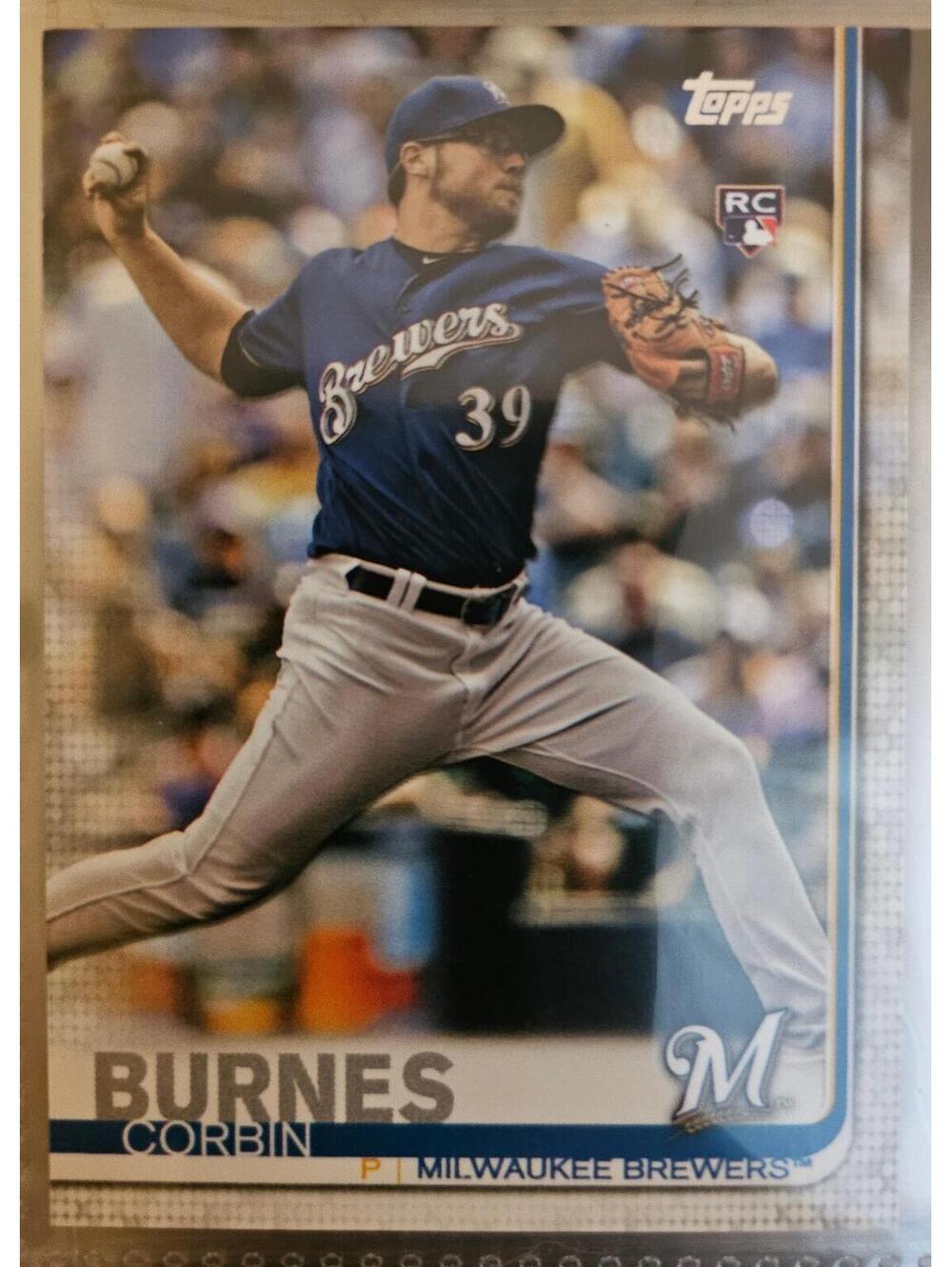 Corbin Burnes (RC) 2019 Topps Series 1 Rookie Milwaukee Brewers Baseball #94